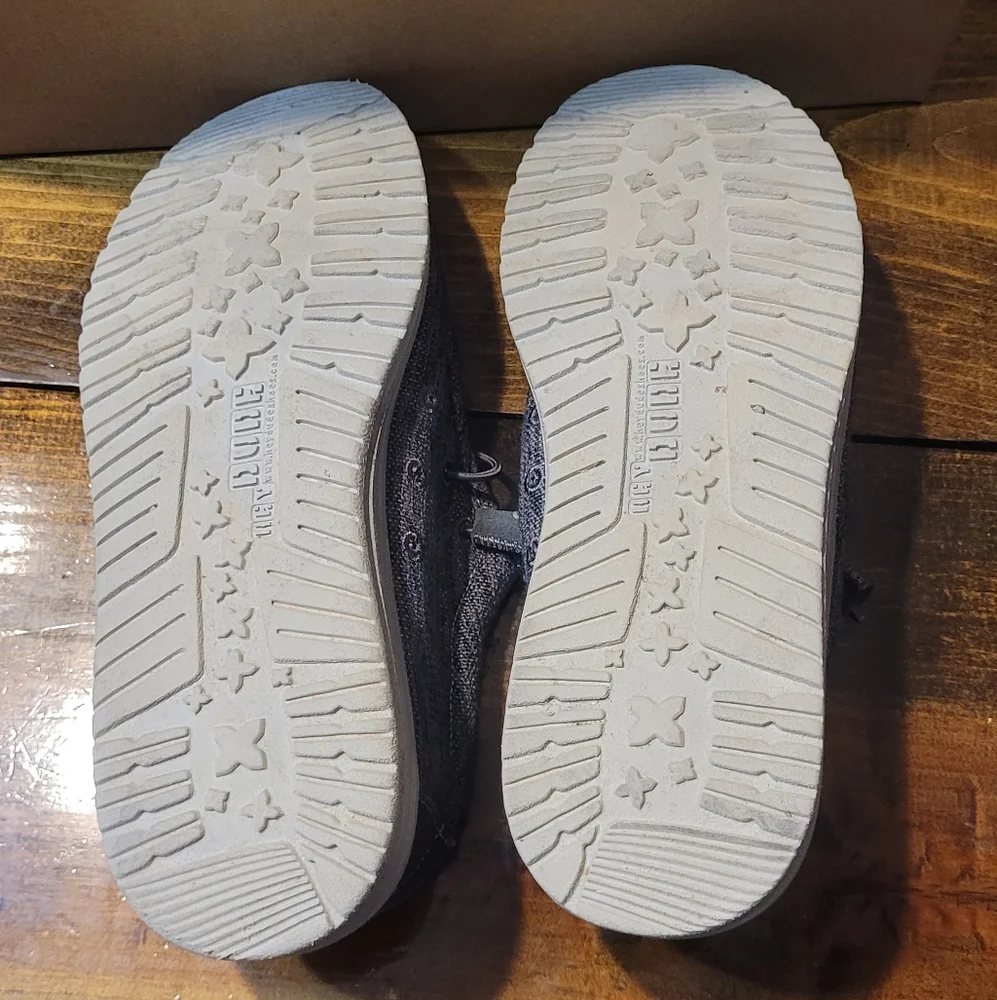 Hey Dudes Wally Woven Grey Casual Slip On Shoes - Men's Size 8